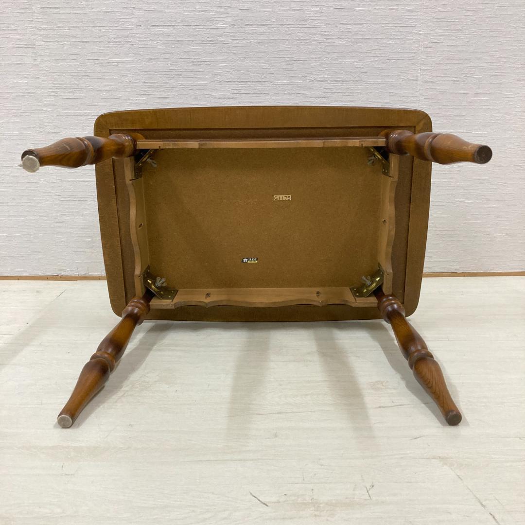 【オールドカリモク】コロニアル　サイドテーブル　リビングテーブル　昭和レトロ