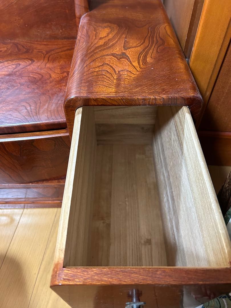 和製木製ドレッサー・鏡台 5引き出し付き　和箪笥