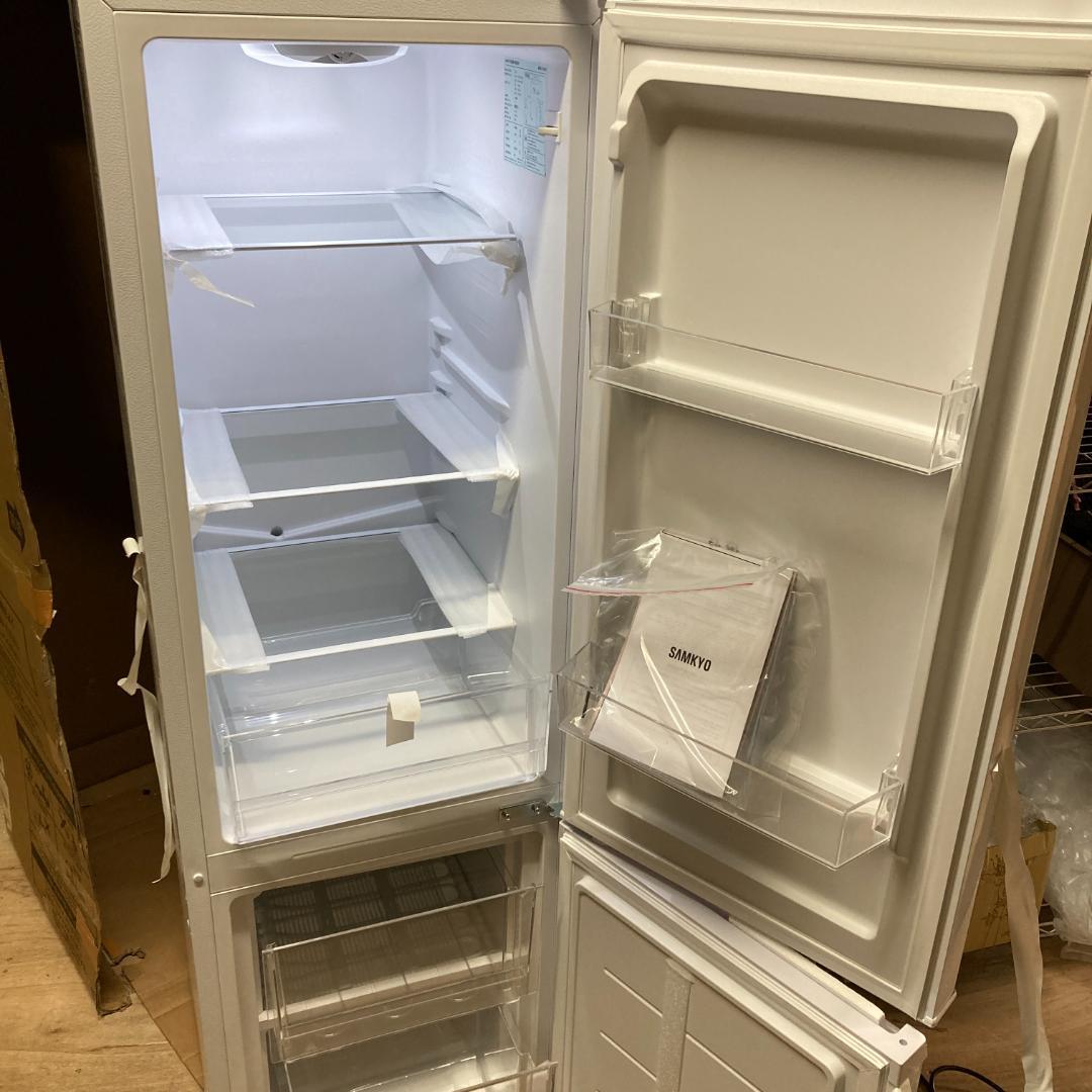 SAMKYO 165L 冷蔵庫 幅44cm スリム 大容量 超薄 GU165S
