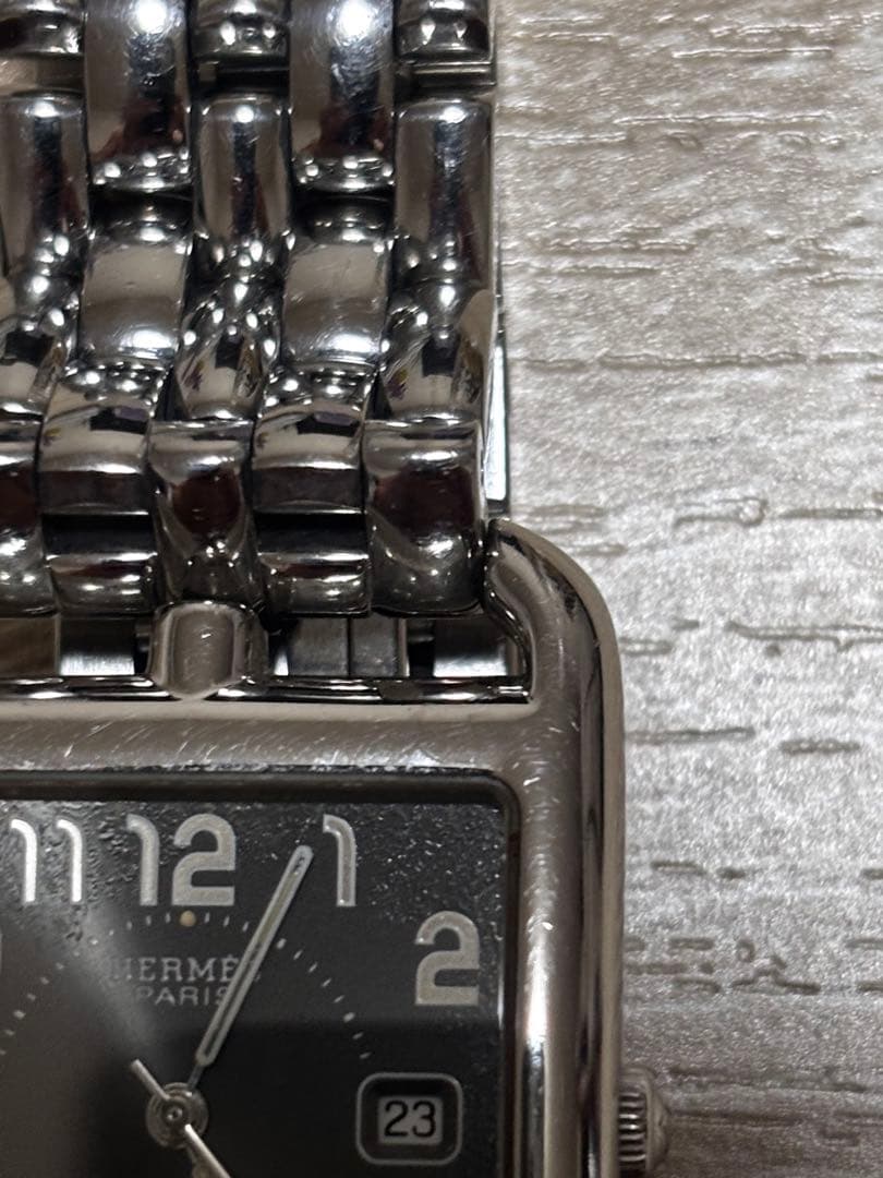 HERMES 自動巻き時計 シルバー