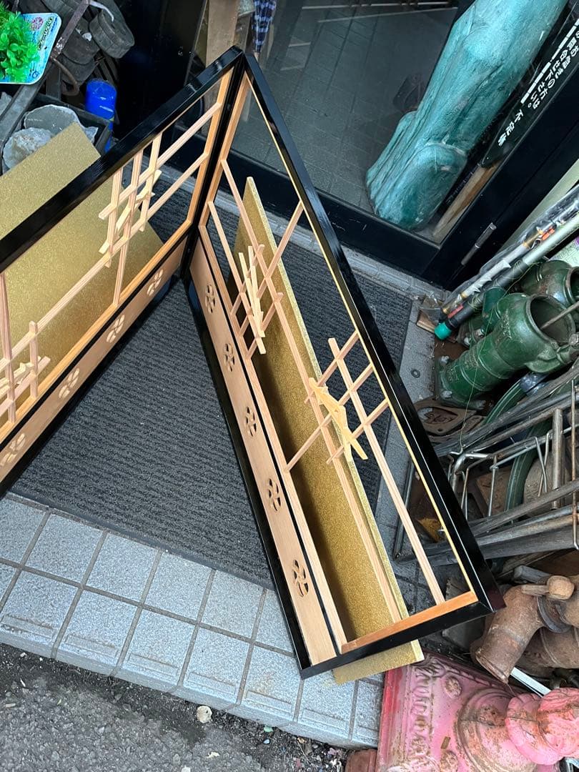 風炉先、 風炉先入れ替え用付き 格子風炉先 金銀ふすま風炉先 茶道具、