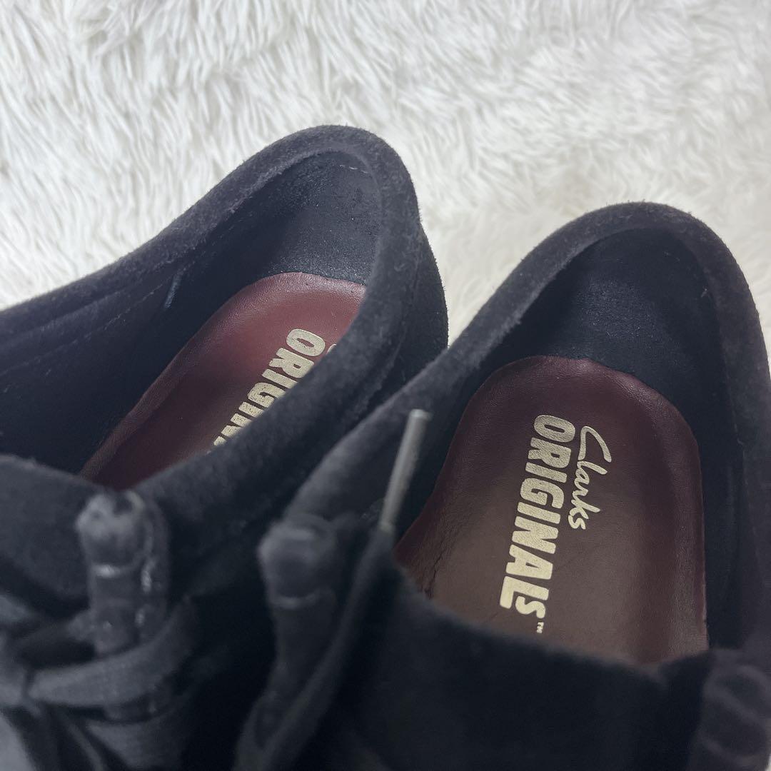 極美品 クラークスオリジナルズ ワラビー モカシンシューズ 黒 26cm