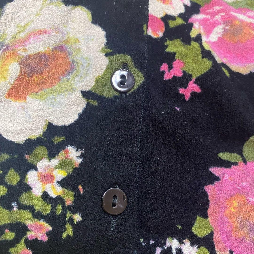 未使用品　Blumarine ブルマリン　フラワープリント　シルク　ミンクファー