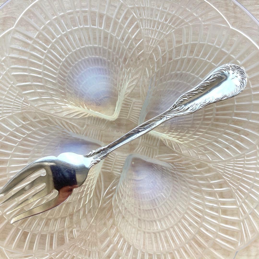 アンティーク　純銀　サラダ　フォーク　D&H
