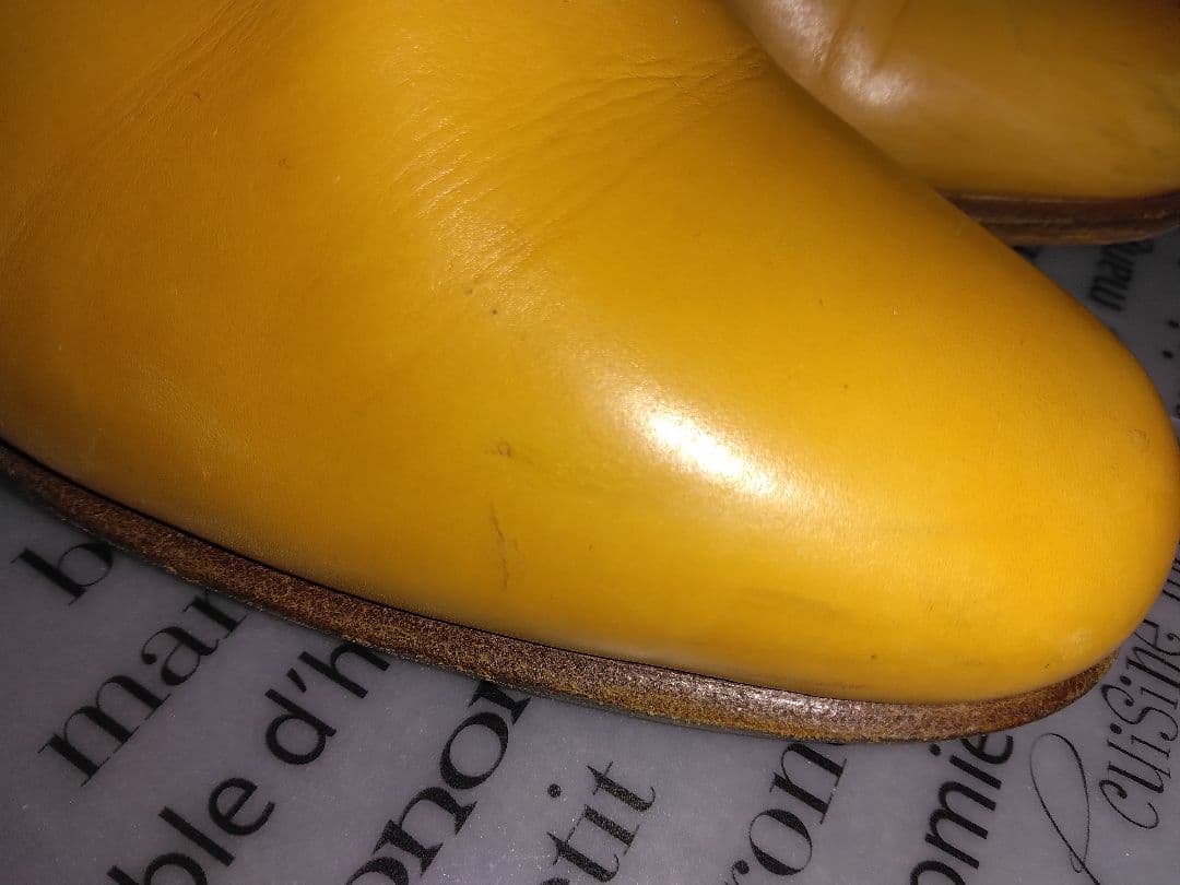 usako様おまとめ専用✴エルメスオレンジカラー本革レザーブーツ太ヒール36✴他