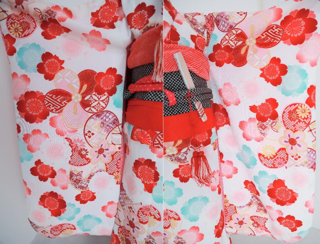 七五三　7歳　乙葉　着物　セット　女の子 *b28