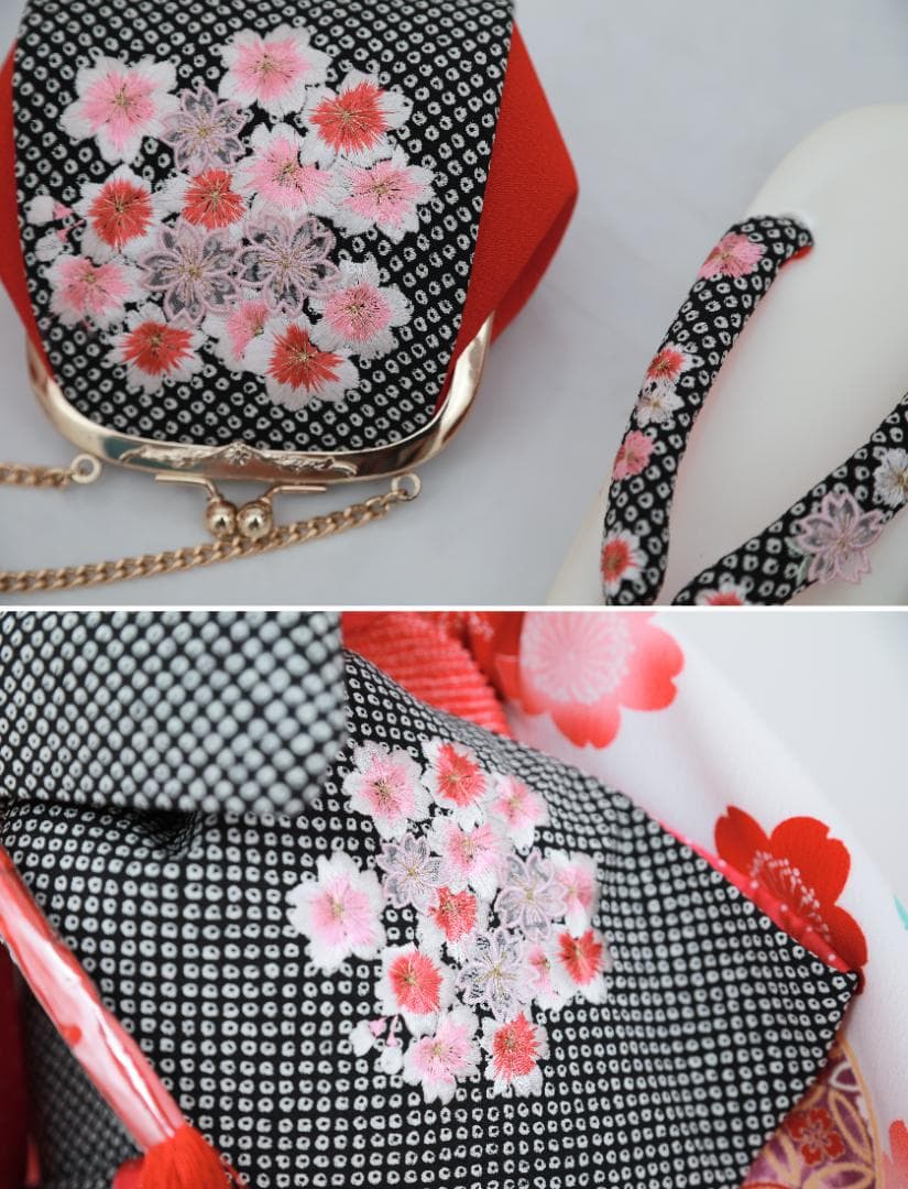 七五三　7歳　乙葉　着物　セット　女の子 *b28