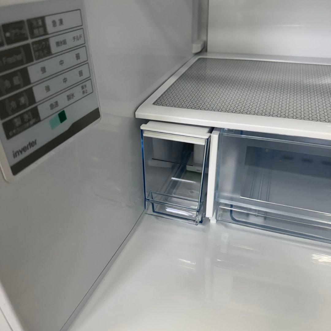 329 関東配送　大型冷蔵庫　右開き　自動製氷機付　極美品　400L弱　鏡面