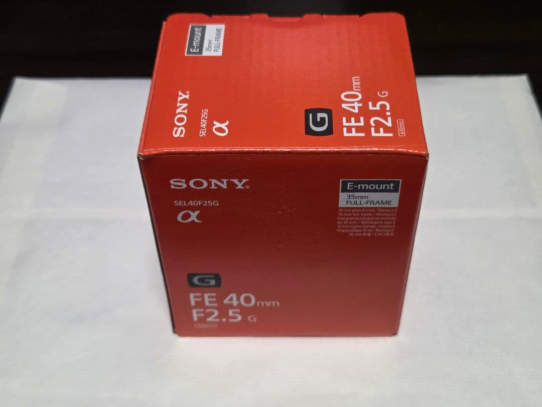 SONY　FE40mm　f2.5g　(フィルター付）