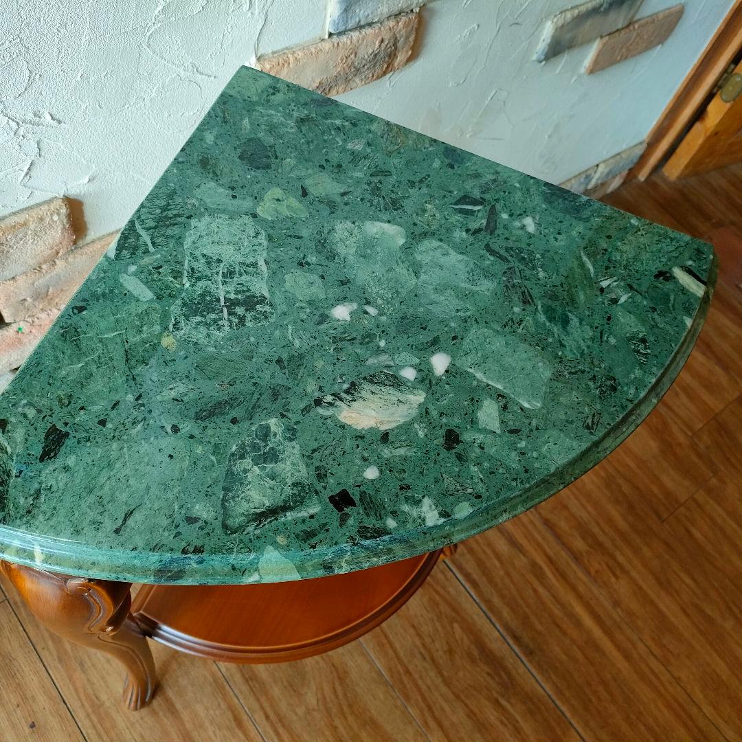 美品 大理石 イタリア製 猫脚 コーナーテーブル コンソールテーブル