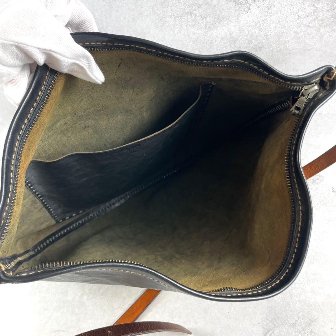 廃盤/入手困難✨ アンリークイール ショルダーバッグ 刺繍 ブラック レザー