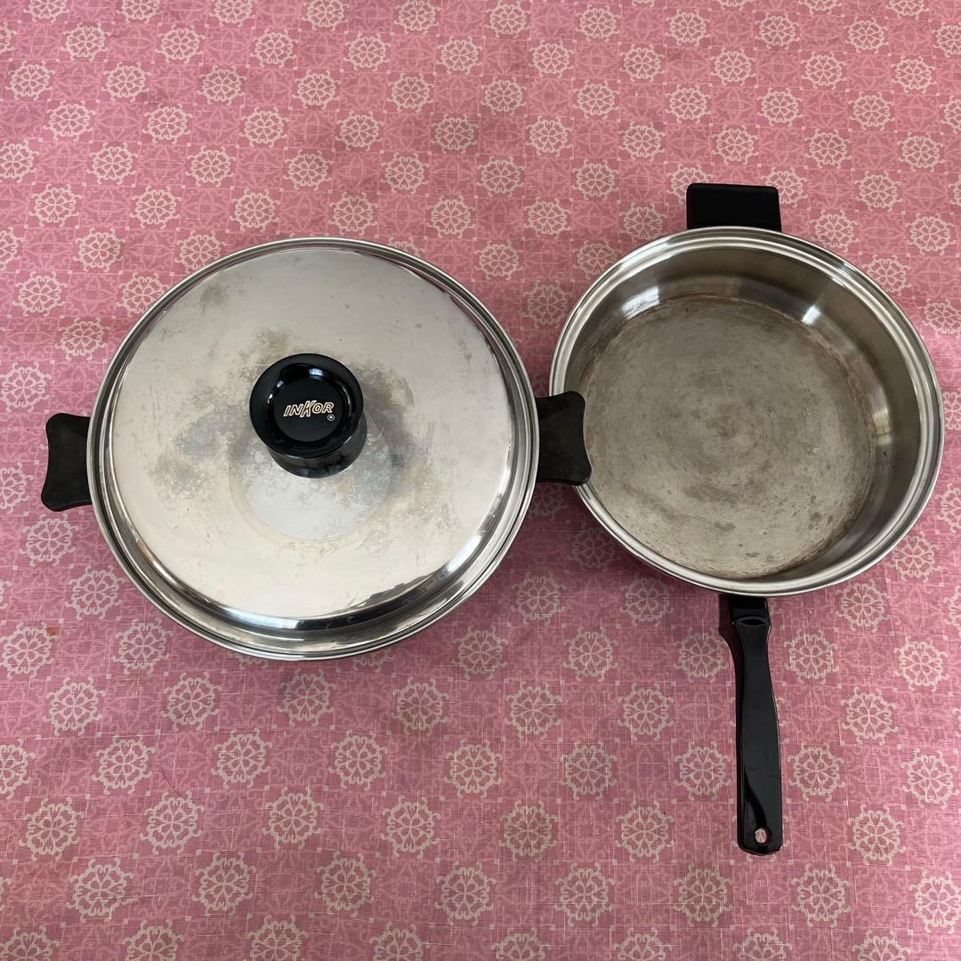 INKORステンレス鍋.フライパンセット