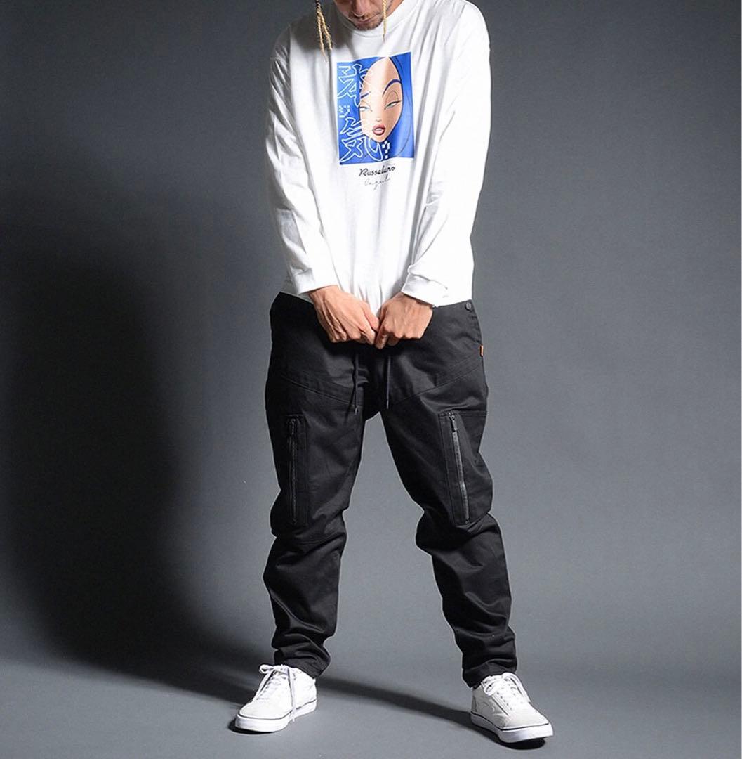 新品 ラッセルノ ゴルフ コンバット カーゴジョガーパンツ ブラック XL 6