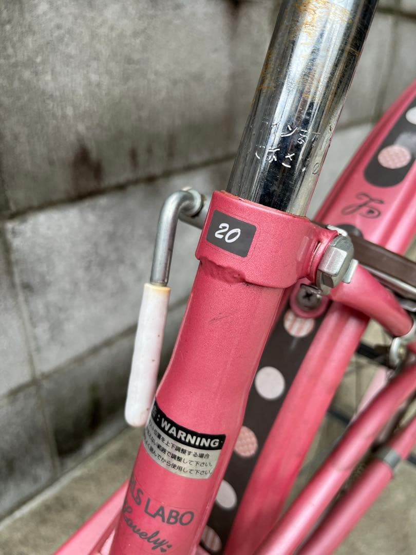子供用自転車 20インチ ピンク 前バスケット付き