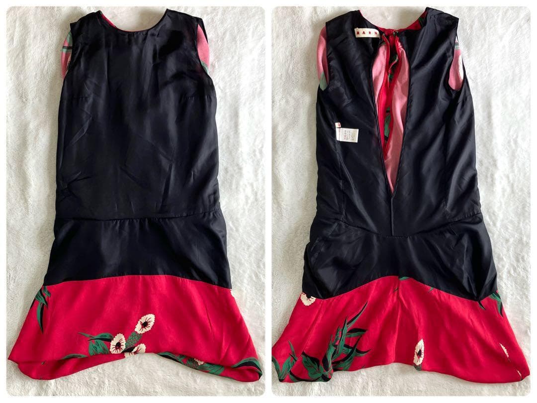 マルニ レーヨン シルク ドルマンスリーブワンピース 40 ピンク