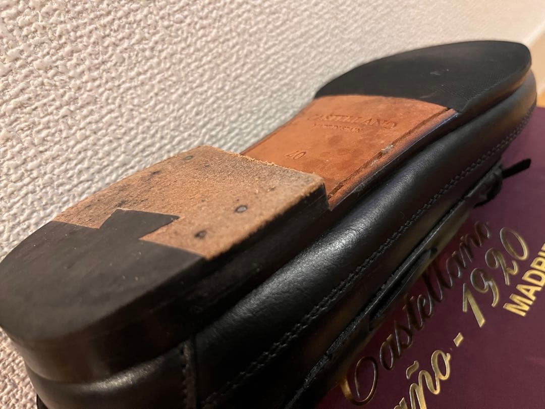 BEAMS F別注 カステラーノ カヌーモック ローファー 黒 シューキーパー付