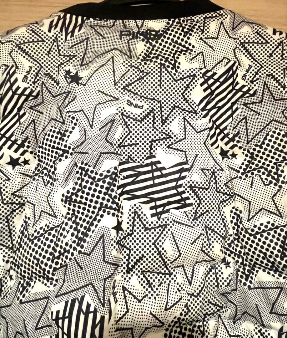 極美品 PING 中綿ブルゾン L パンツ M セットアップ 総柄 白 星 ロゴ