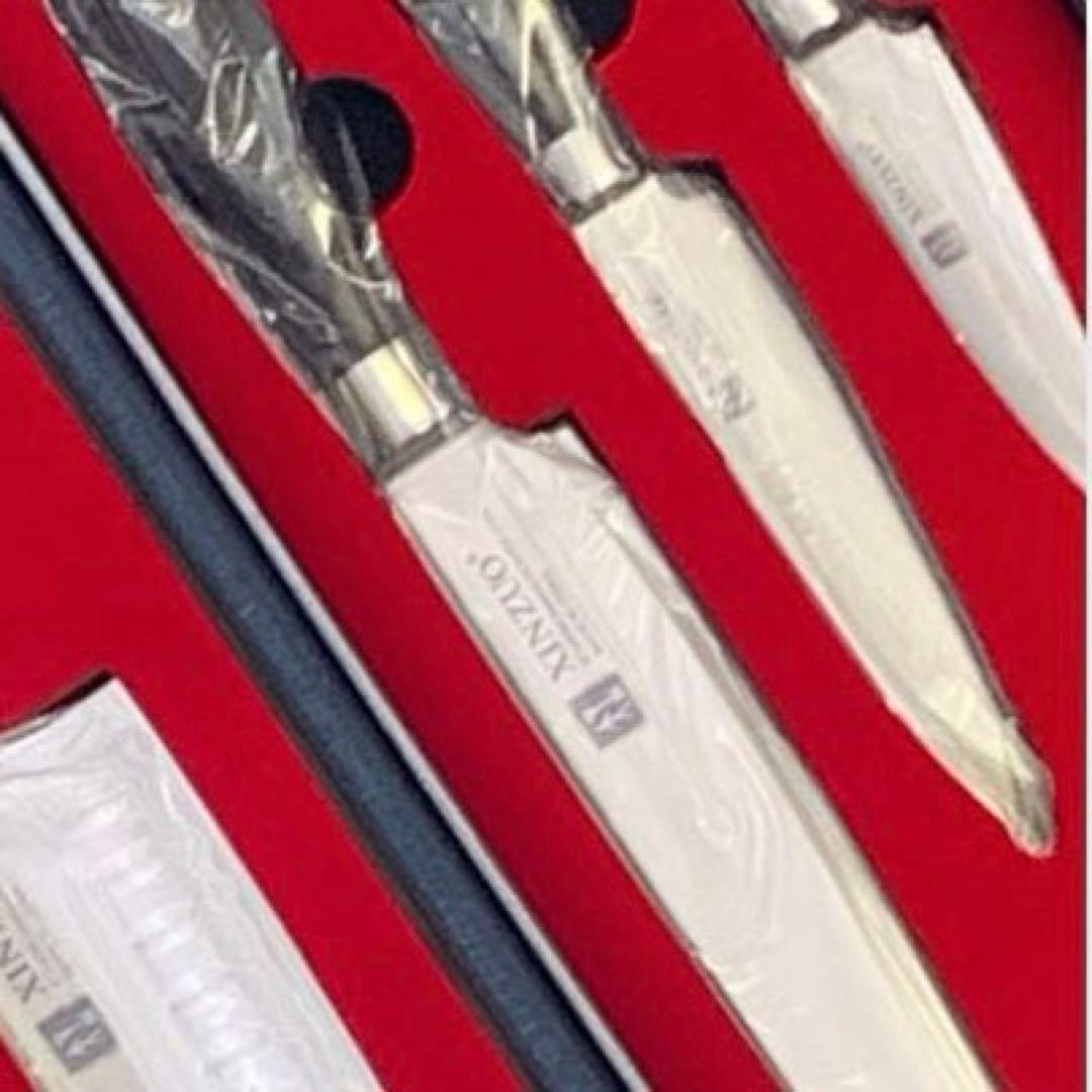 【開封済・未使用】XINZUO ダマスカス鋼 包丁 5本セット キッチンナイフ