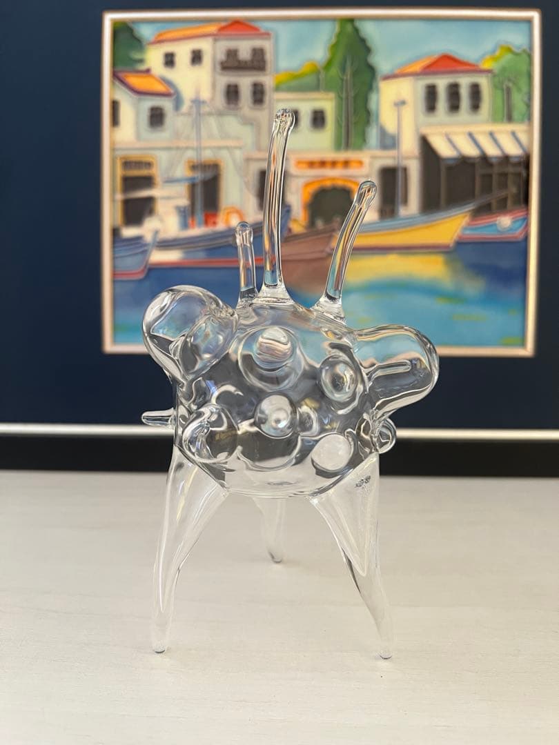 ボヘミアン　ガラス　レネ　オブジェ　チェコ