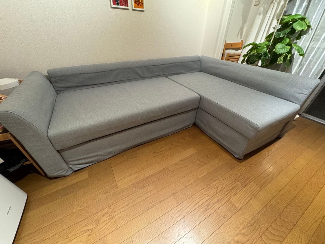 IKEA ホルムスンド コーナーソファベッド ミディアムグレー
