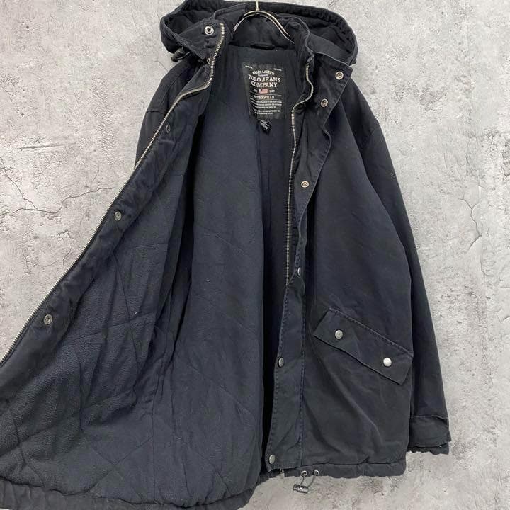 レアUS古着○ラルフローレン ポロジーンズ 中綿モッズコート メンズL