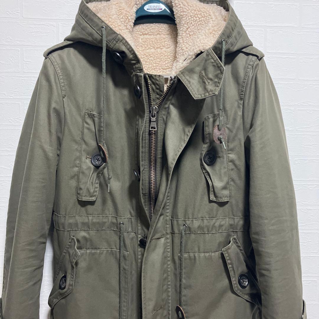 バーバリー ブラックレーベル メンズ モッズコート M51 オリーブグリーン L