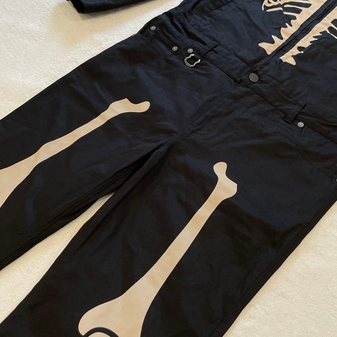 VANSON　オールインワン　つなぎ　ヒューマンボーン　スケルトンデザイン　XL