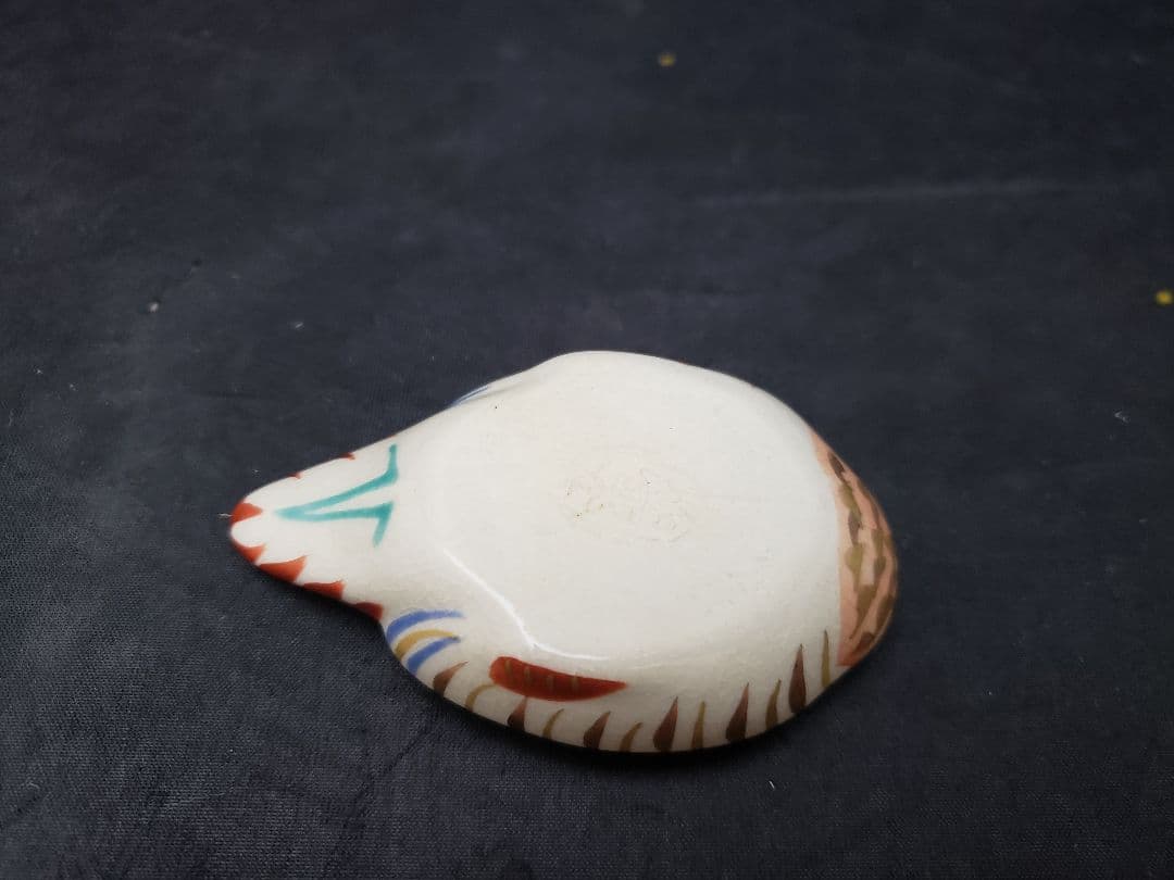 仁清　鴛鴦　香合　御室窯　茶道具　色絵金彩　オシドリ