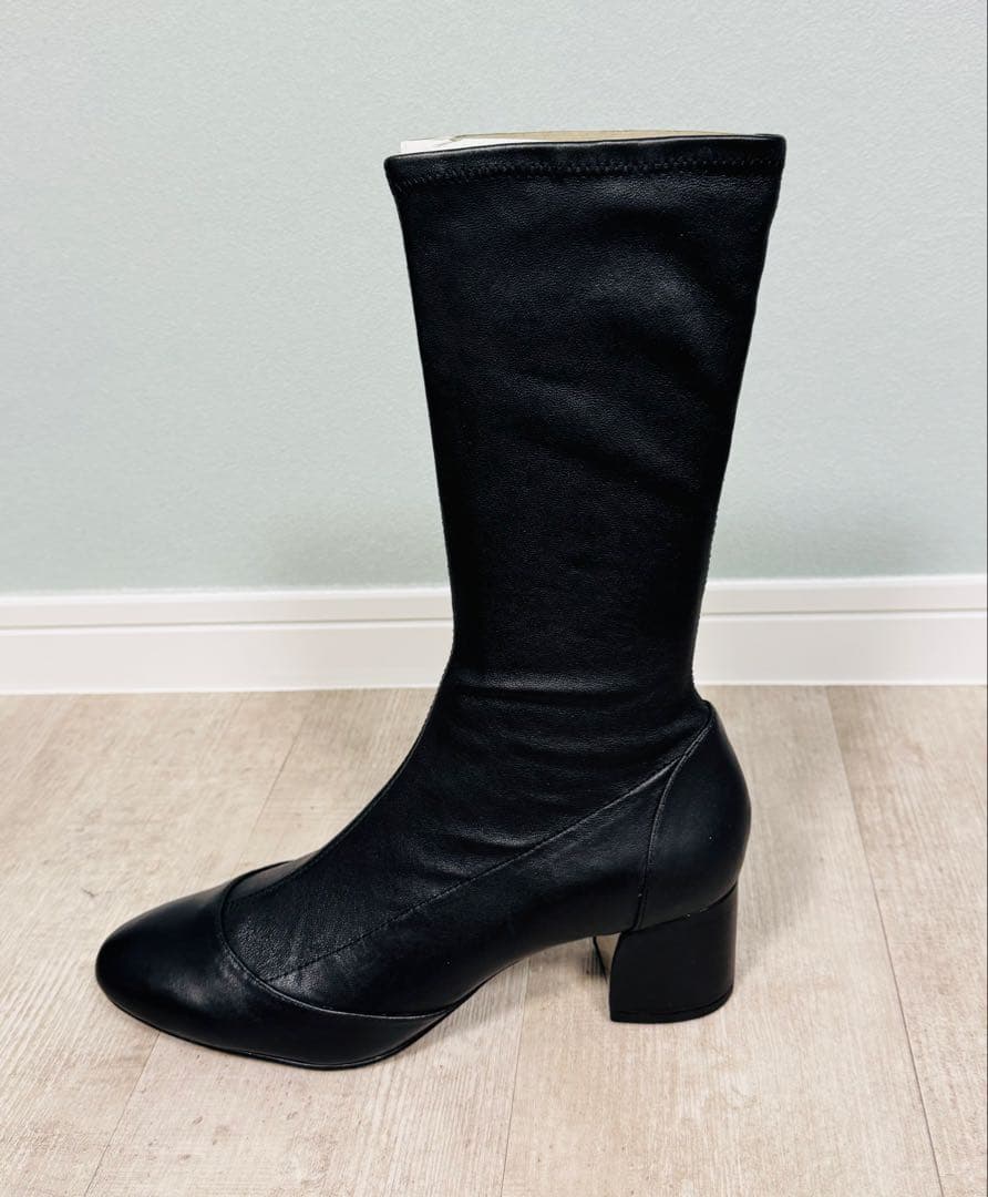 ■1回着用■美品■Massimo Dutti■本革ロングブーツ■黒■41■26位