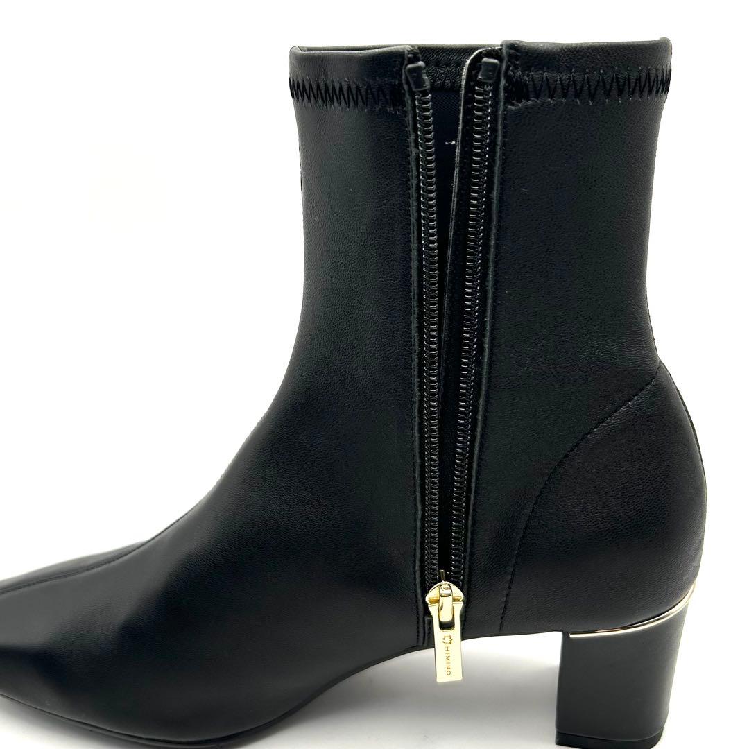 未使用✨ HIMIKO 【24㎝】 シープレザーストレッチブーツ サイドジップ