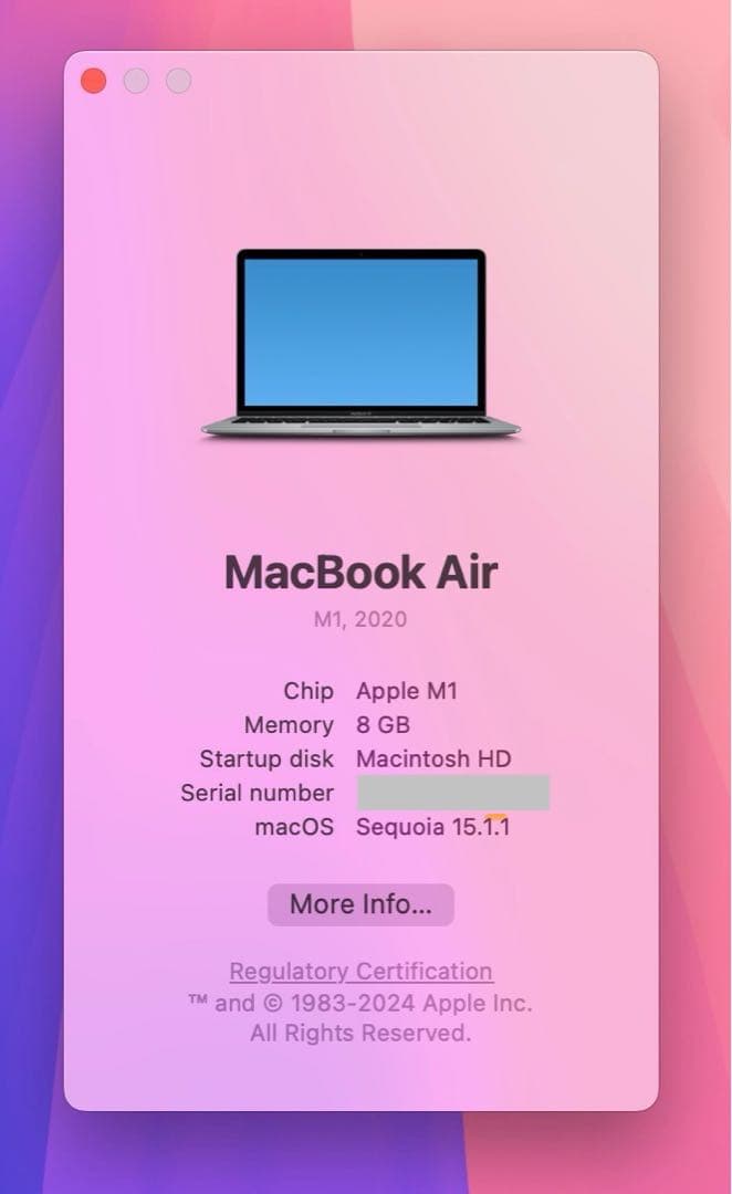 @hiro0403 – MacBook Air M1 2020 512GB