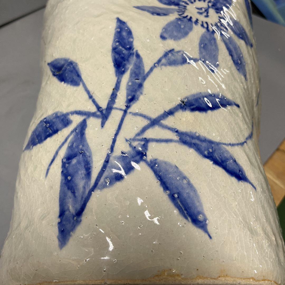 信楽焼つる付き傘立て  壷久郎窯作 高さ４５cm（陶器本体のみでつるは含まない）