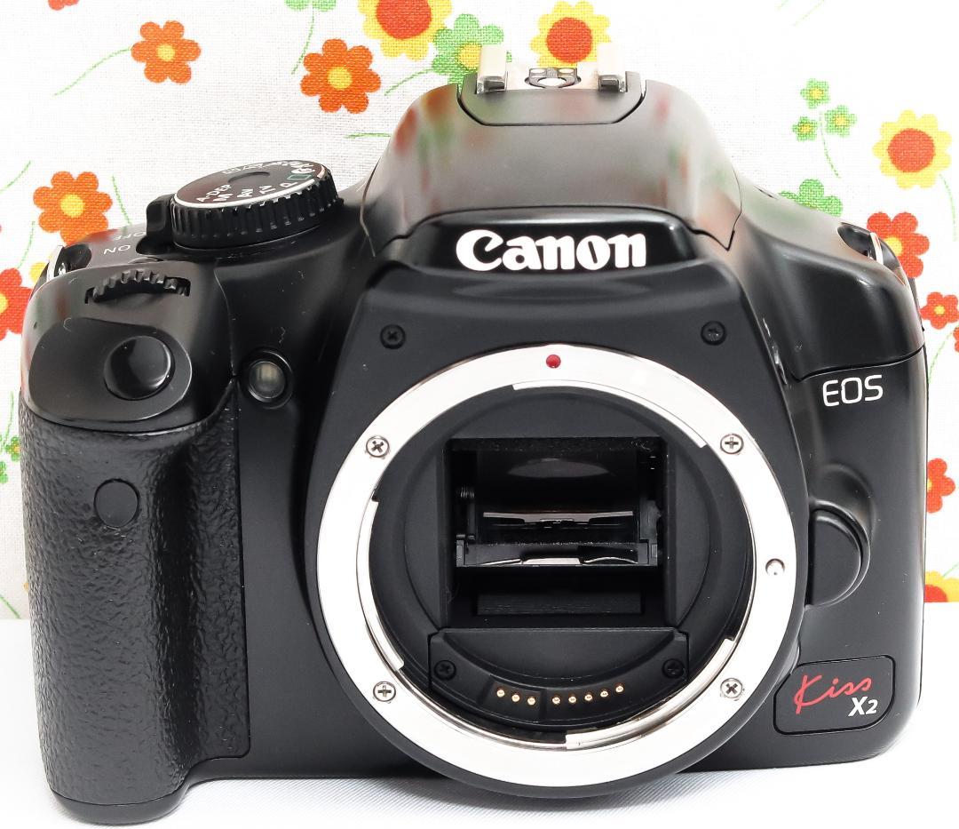 キャノン Canon kiss X2☆ダブルレンズ！初心者オススメ☆スマホ転送