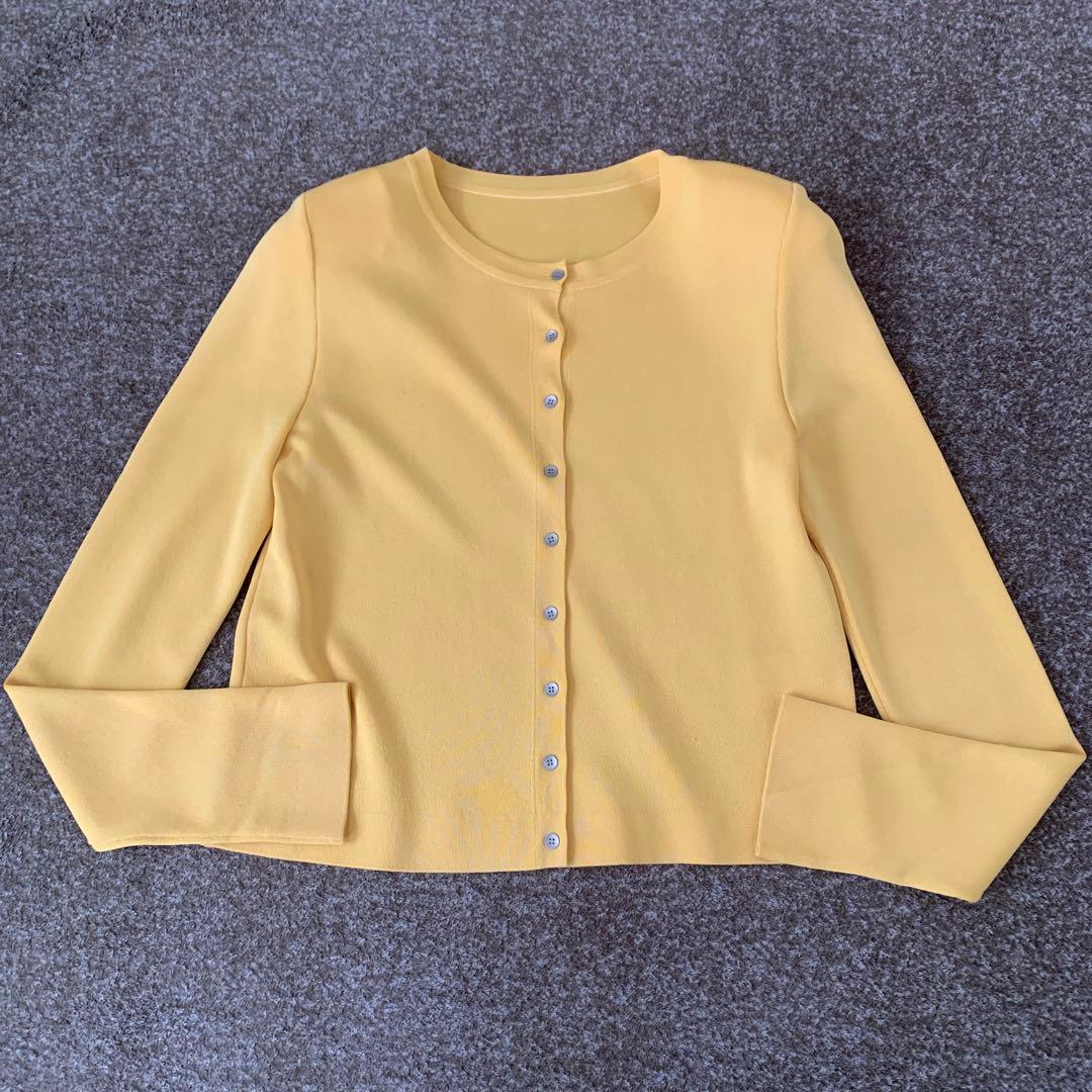 美品　FOXEY EVERYDAY CARDIGAN　アンティークミモザ　38