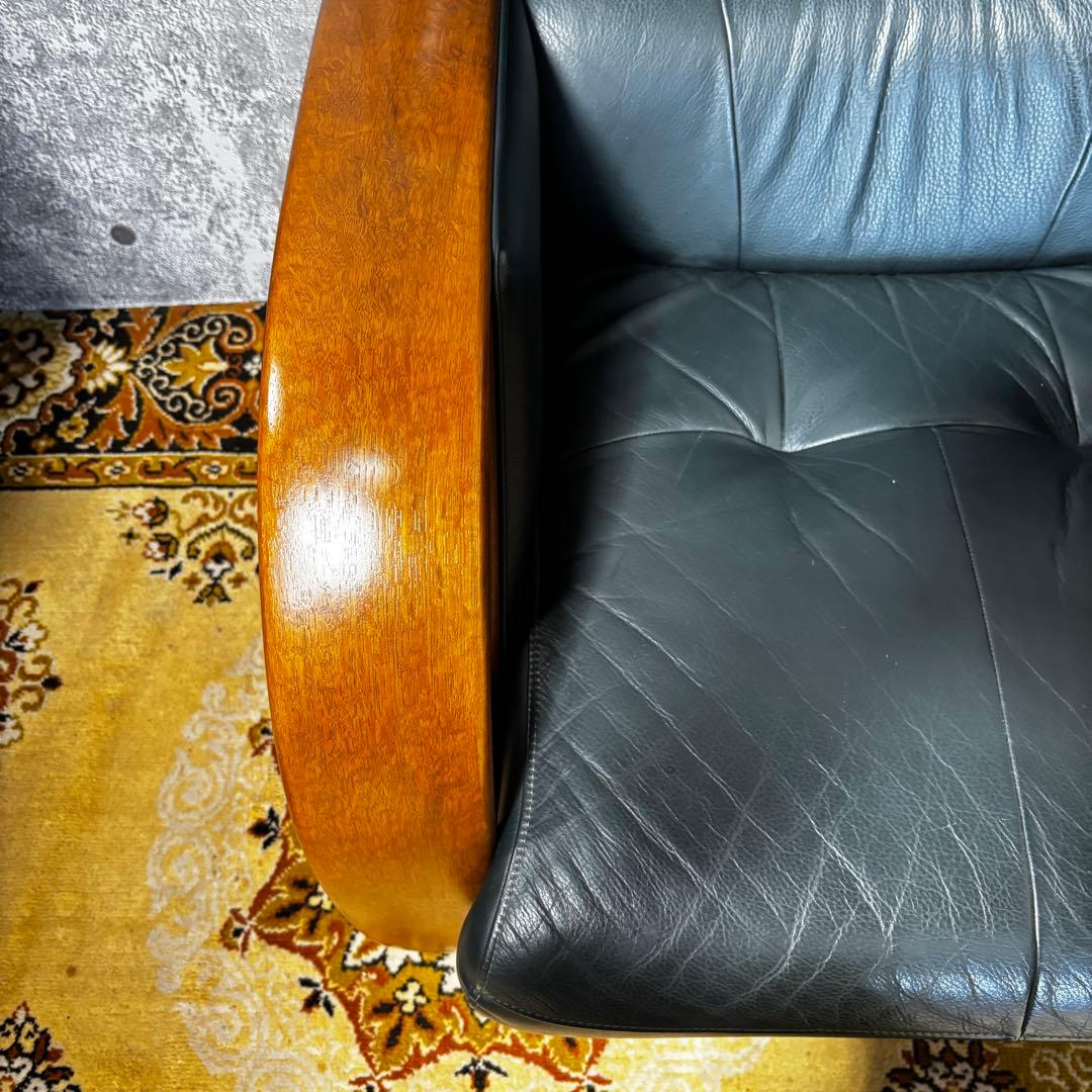 ꧁カリモク家具 karimoku꧂1人掛けアームソファ レザー 革 チェア