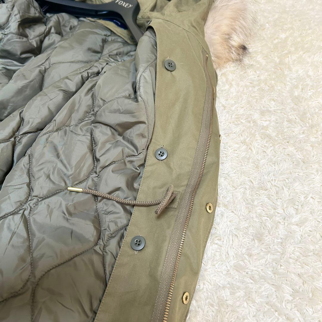 希少✨美品 SHIPS モッズコート コヨーテファー ライナー付き カーキ 36
