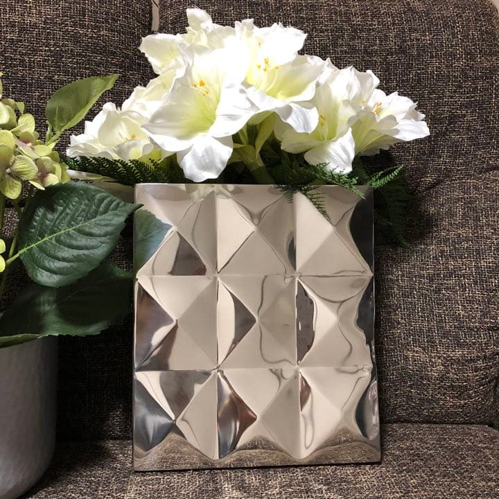 花瓶　造花　草　フラワーベース　紫陽花