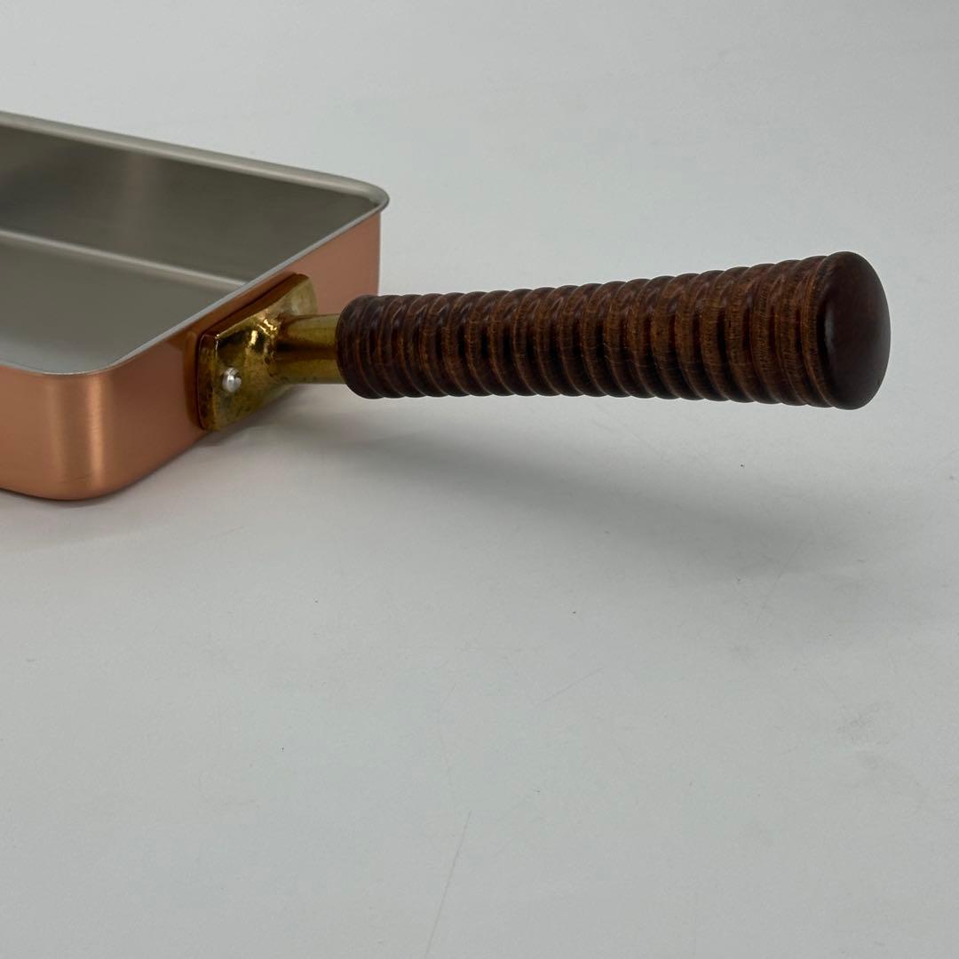 新品未使用 純銅 玉子焼き器 日本製 木柄 MD-0109
