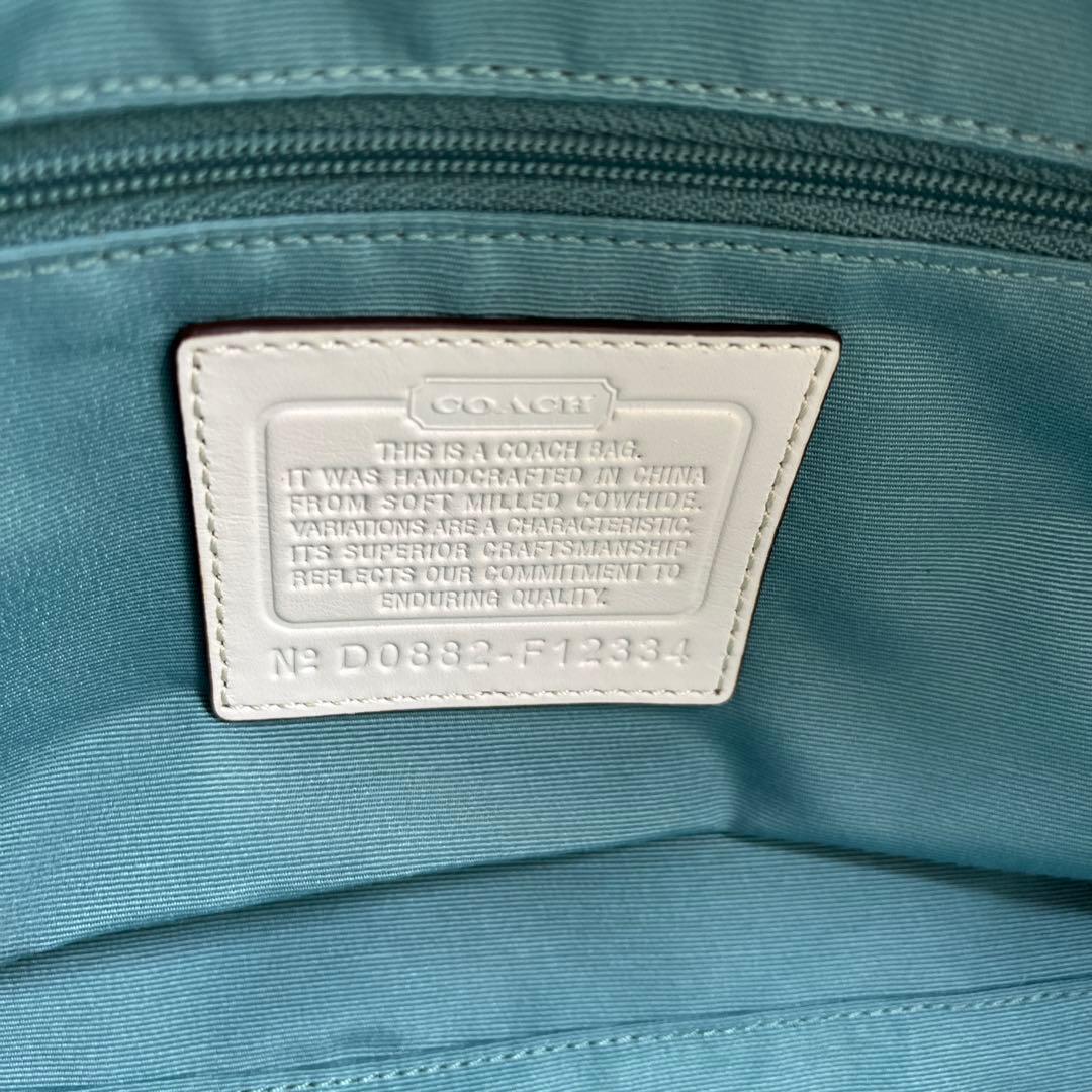ＣＯＡＣＨ コーチ レザー　ハンドバッグ　D0882-F12334 ホワイト系