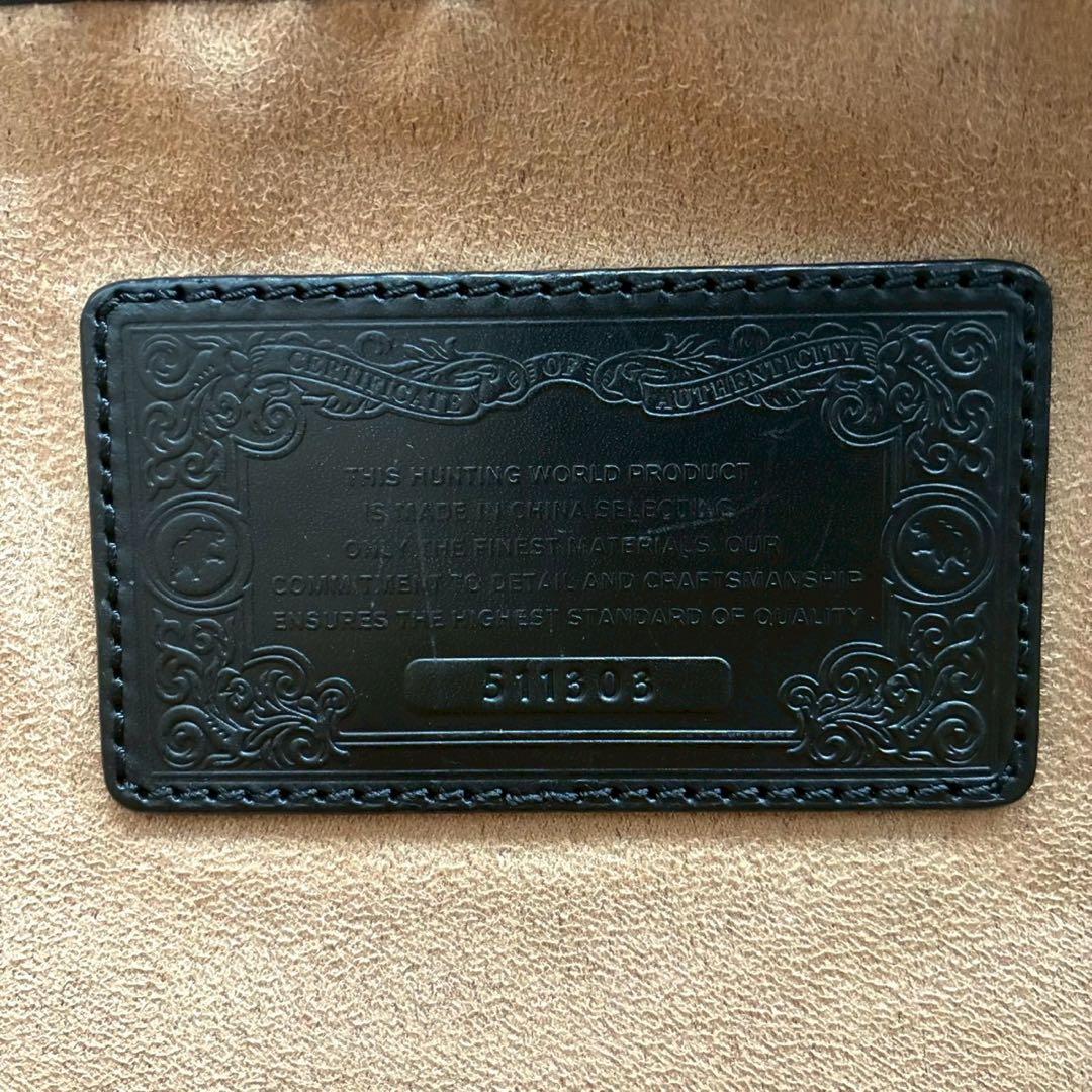 希少/美品✨ハンティングワールド 2way ビジネスバッグ デニム レザー A4