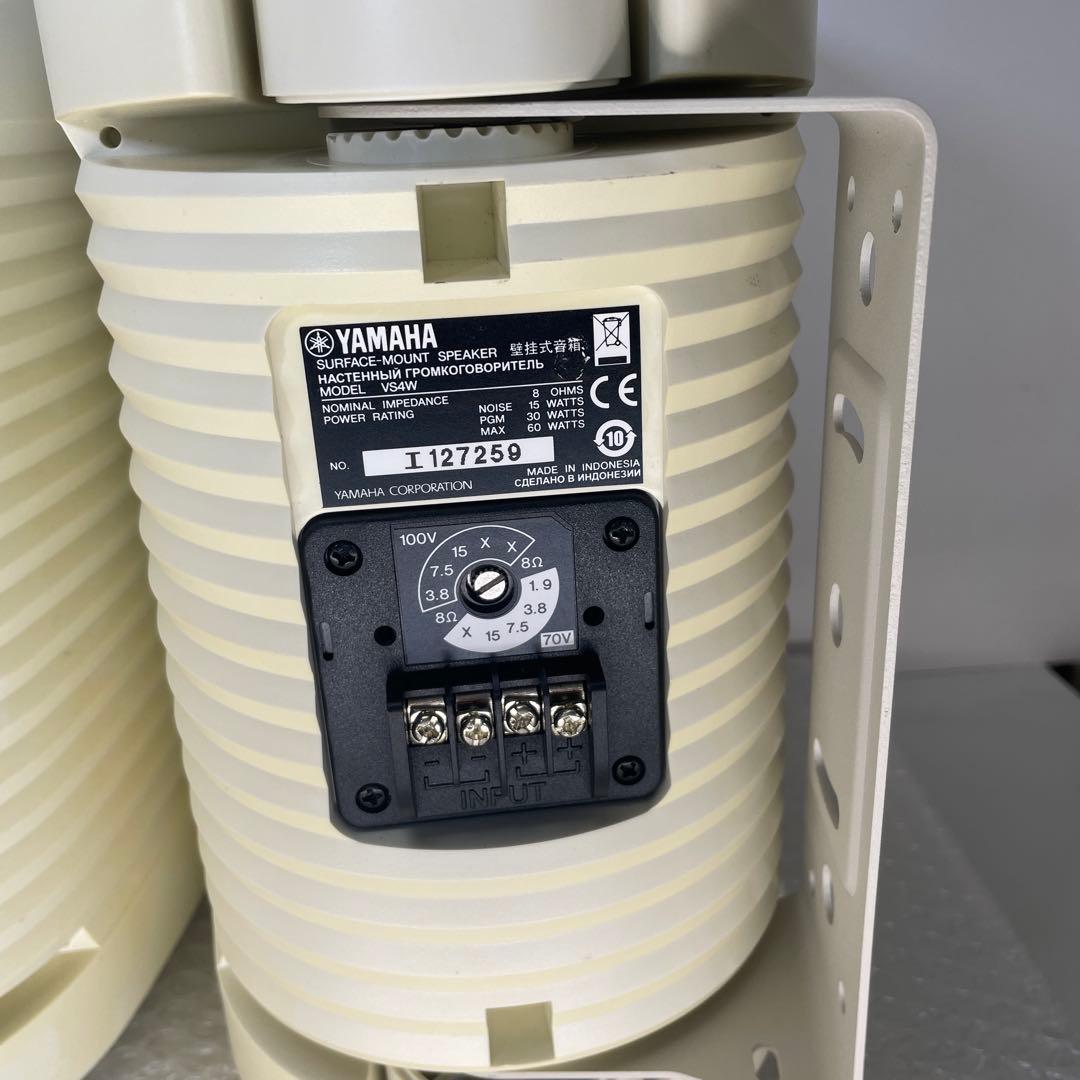 YAMAHA VS4W スピーカー 左右セット ブラケット付き 天井 壁用④