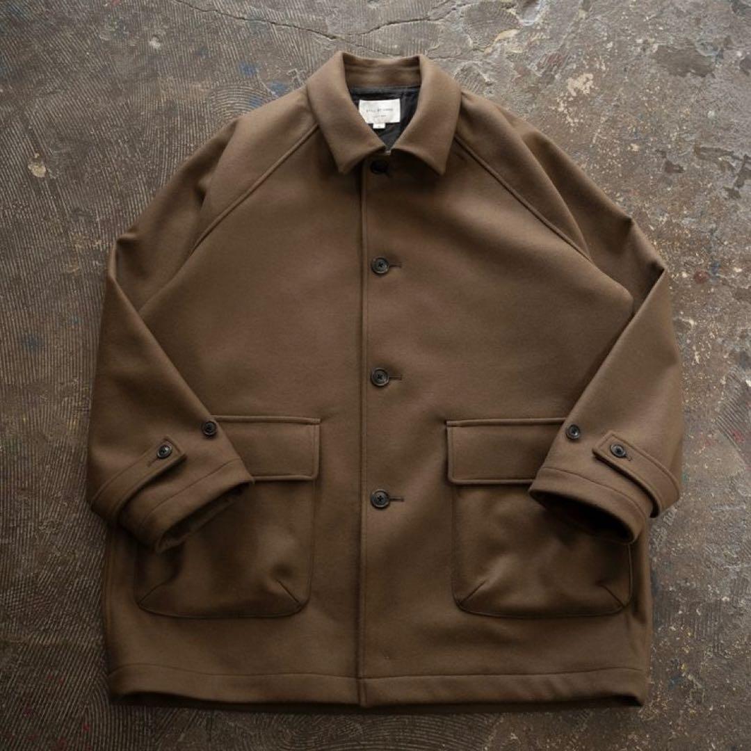 スティルバイハンド STILL BY HAND メルトンステンカラーハーフコート