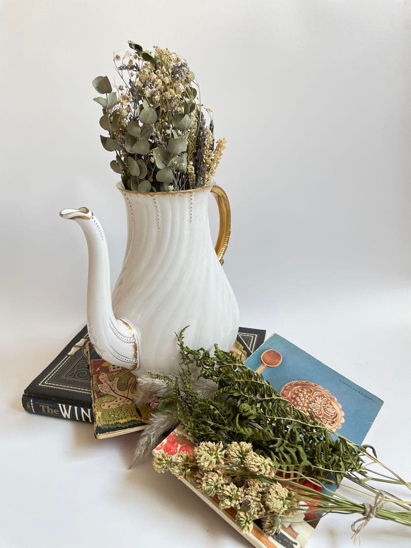 希少 美品 サルグミンヌ ポット フランスアンティーク 白　コーヒーポット