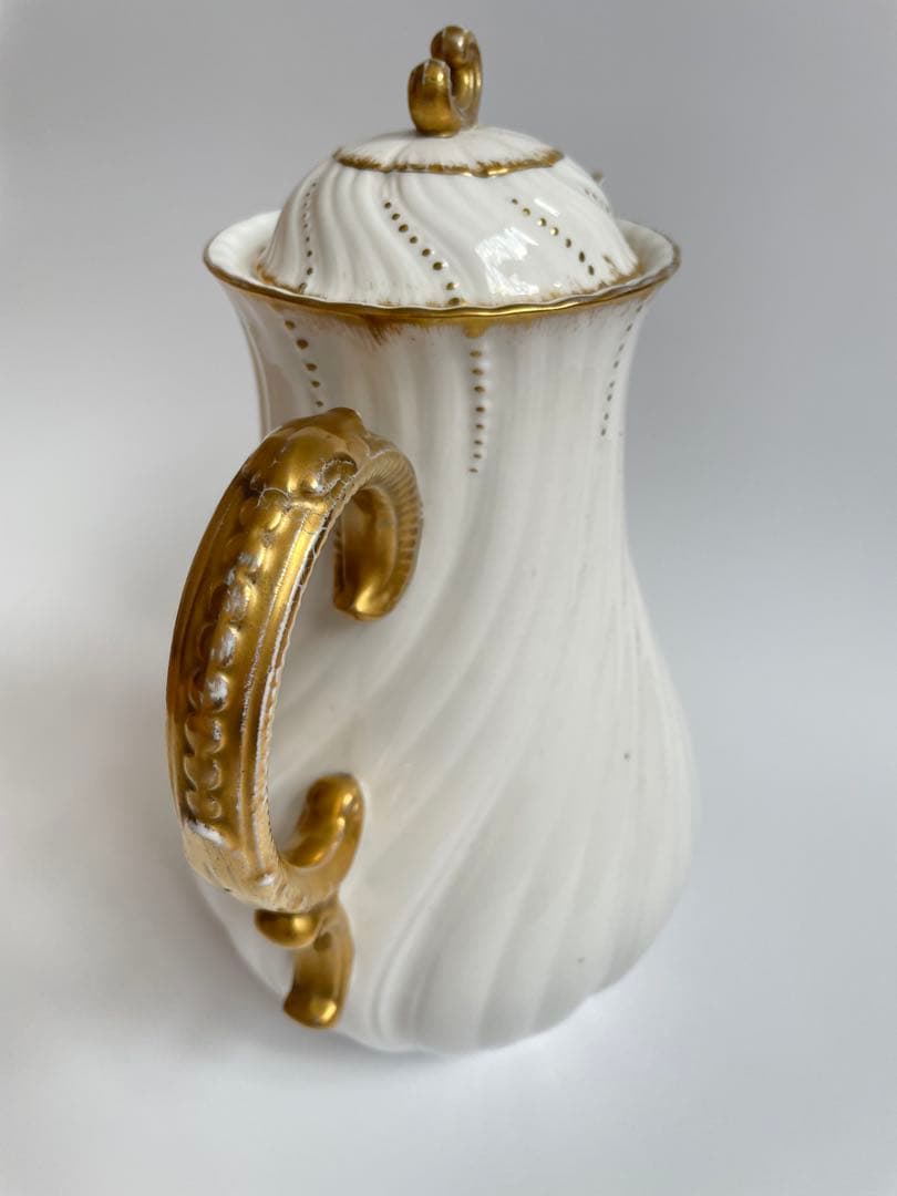 希少 美品 サルグミンヌ ポット フランスアンティーク 白　コーヒーポット