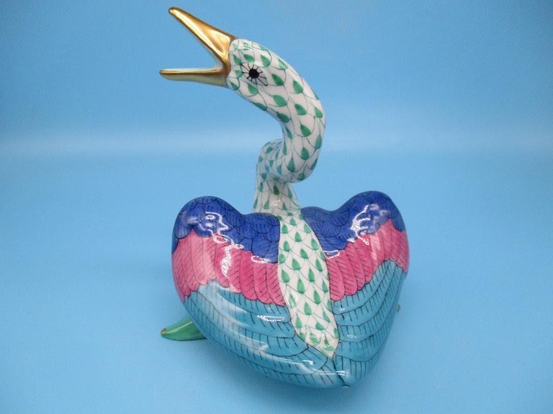 HEREND ヘレンド フィギュリン 鳥 置物 ハンガリー製 スワン