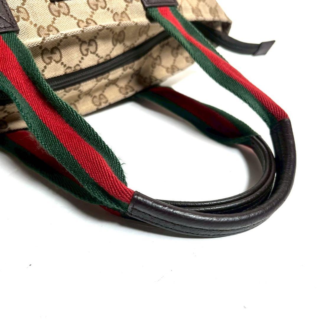 【極上美品✨】グッチ GGキャンバス シェリーライン トートバッグ 角擦れ無し