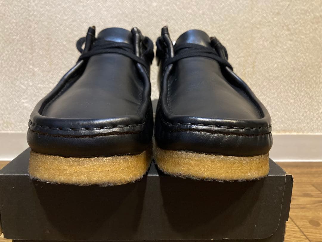 クラークスワラビー　BLACK Smooth Leathe