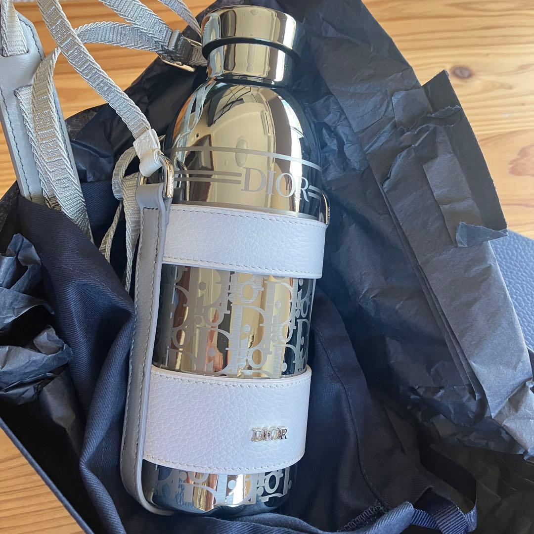 【新品】ディオール　オム ストラップ付き オブリーク ステンレス ボトル