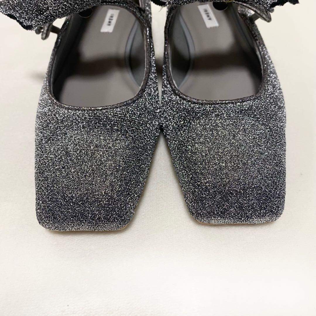 【未使用級】 AMERI アメリビンテージ フラットパンプス シューズ ラメ Ｌ