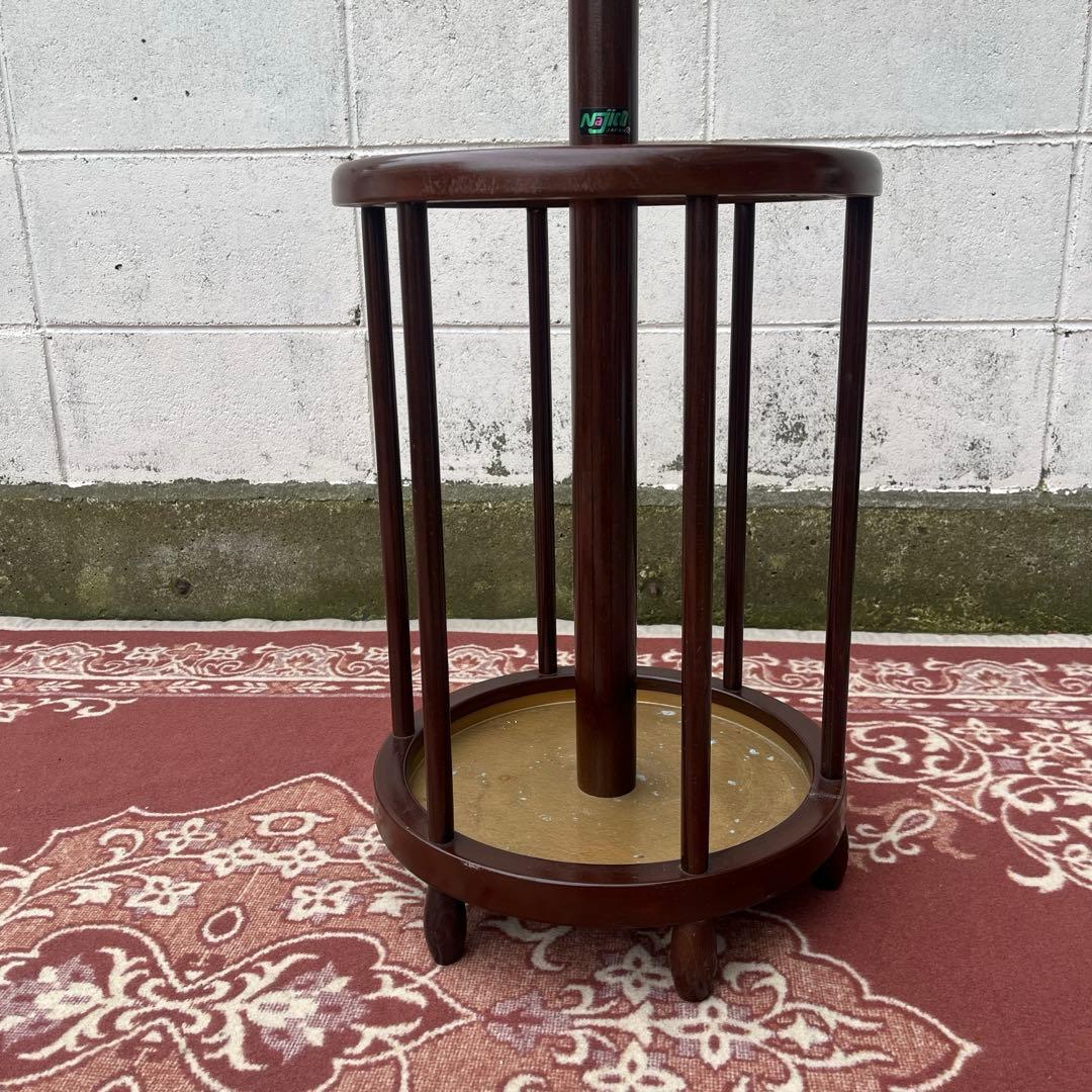 当時物 古家具◾️Najico ナジコ 木製ポールハンガー コートハンガー 傘立て